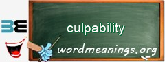 WordMeaning blackboard for culpability